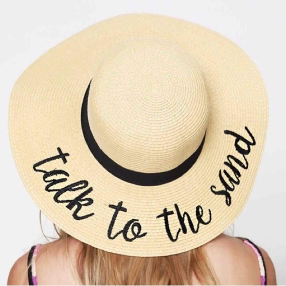 Talk to the Sand Wide Brim Beach Sun Hat